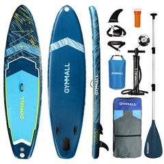 GYMMALL Paddle Board Inflatable Stand Up SUP Paddle Boards for Adults & Youths of All Skill Levels Wide & Non-Slip Deck Design Blow Up Paddleboards with Premium Accessories & Storage Bag