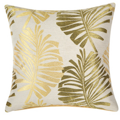 Leafy Linen Luxury Pillow Cover