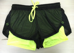 Women's Breathable Double-Layer Yoga Shorts