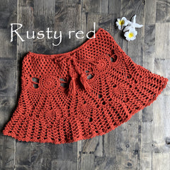 Handmade Crochet Bikini Skirt and Yoga Top