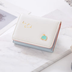 Baby Elephant Print Coin Purse and Card Holder Wallet