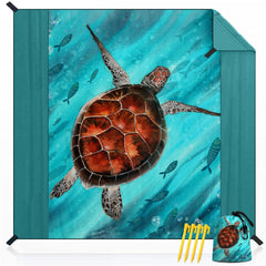 BeeGreen Sandfree-Beach-Accessories-Must-Haves-Blanket - Waterproof Beach Mat for Outdoor Picnic Vacation Camping Extra Large Beach Essentials Blanket for Pool Travel Hiking