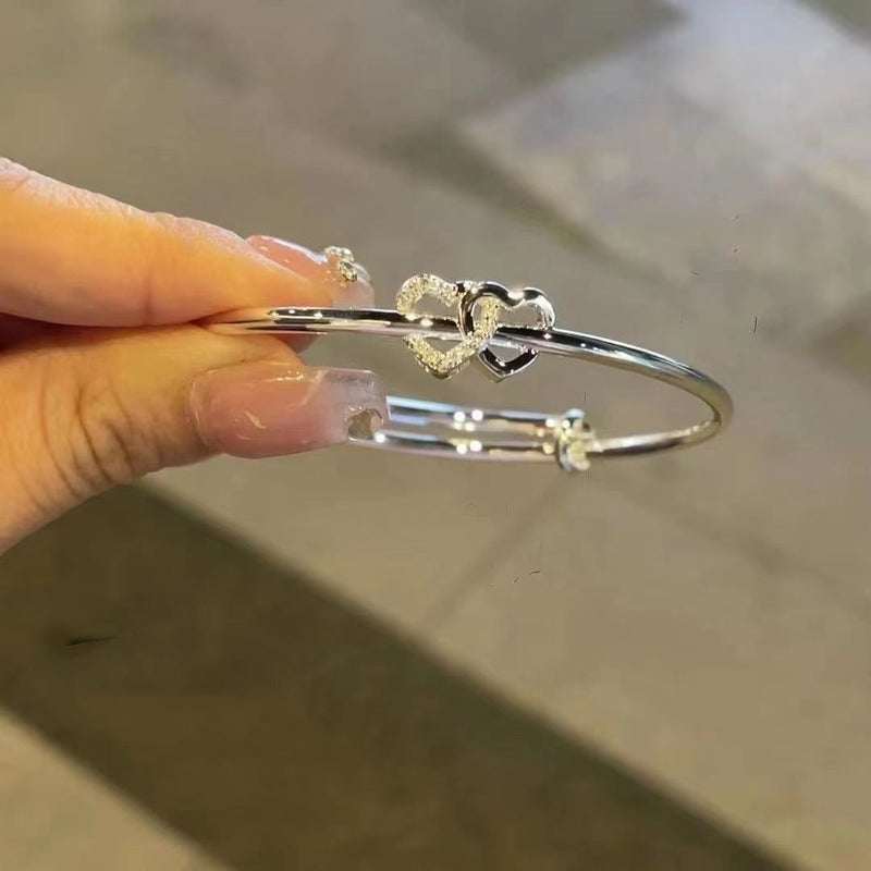Heart-to-Heart Love Bracelet - Doppel Herz Design