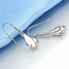 Elegant Tear Drop Silver Earrings