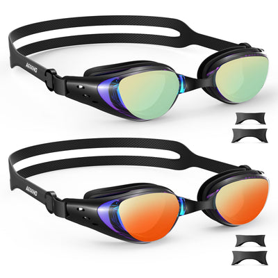 Aegend Swim Goggles 2 Pack Swimming Goggles for Men Women Adult Youth No Leaking