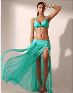 Mesh Beach Skirt and Bikini Cover-Up (4-Piece Set)