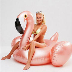 Rose Gold Elegant Flamingo Float