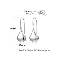 Elegant Tear Drop Silver Earrings