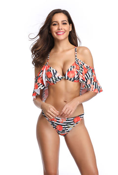 Ruffle Sleeve Sexy Bikini