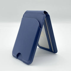 Leather Magnetic Bracket Mobile Holder — 3-in-1 Phone Stand, Card Holder & Magnetic Mount