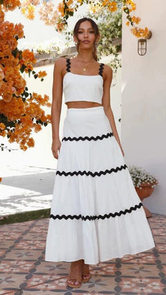 Chic Color-Block Cotton Duo