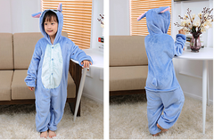 Kids' Fleece Onesie Pajamas with Cartoon Design