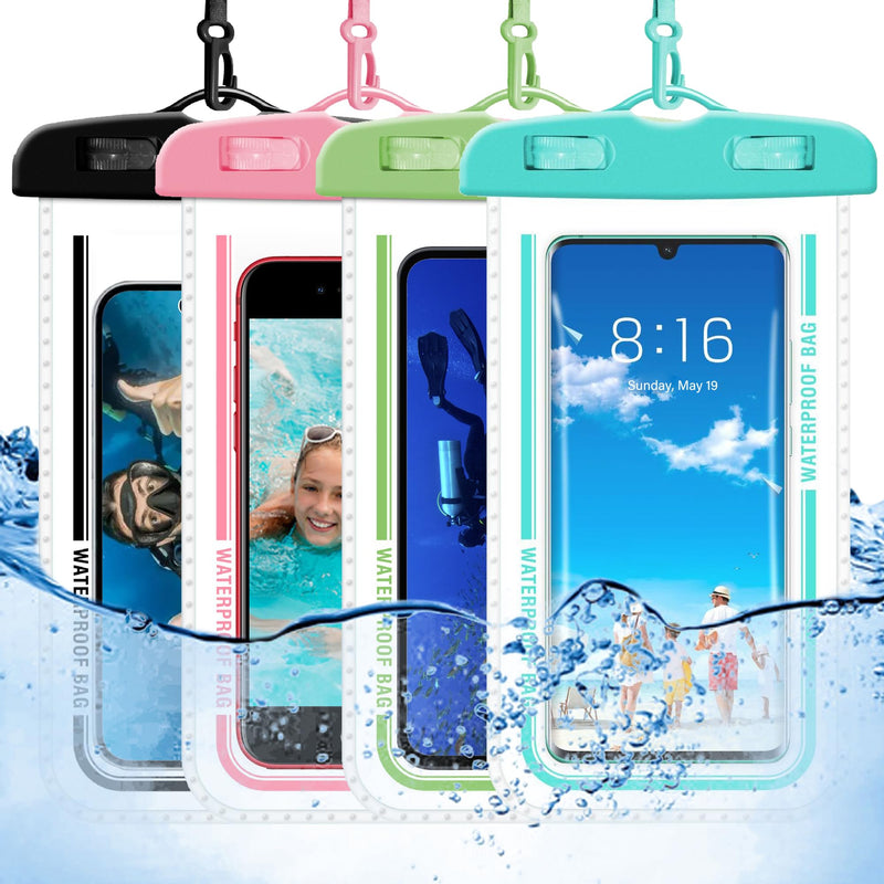 WaterBlock 4-Set Phone Case - Consss IPX8 Certified Multicolor Pouches