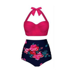 High-Waisted Printed Bikini Set