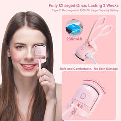 UltraGlow Pro Electric Lash Curler - Long-Lasting & Lightweight