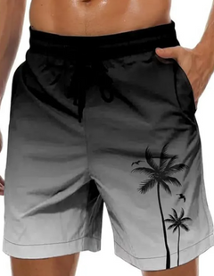 Breezy 3D Print Beach Shorts