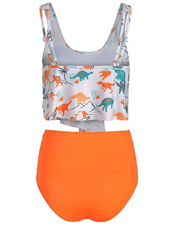 Dinosaur Print Women's Bikini Swimsuit (Two-Piece)