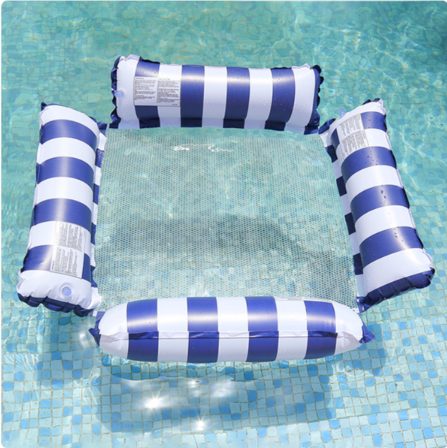 Inflatable 4-Tube Floating Hammock Lounge Chair