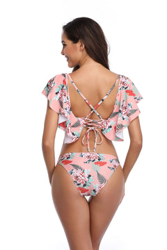 Ruffle Sleeve Sexy Bikini