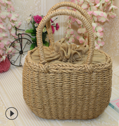 Handmade Woven Tote Bag, Straw Bag