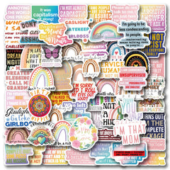 SEMYEIYO 60 Boho Sarcastic Vinyl Stickers for Tech & More