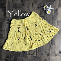 Handmade Crochet Bikini Skirt and Yoga Top