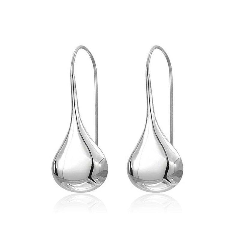 Elegant Tear Drop Silver Earrings