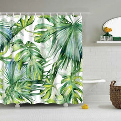 Vibrant Oasis 3D Tropical Shower Curtain