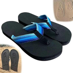 JNRCE Creative Flip Flops - Funny Beach Sandals with Hidden Design - Quick-Dry Slides for Men - Novelty Gag Gift (Blue 9 Men/10 Women)