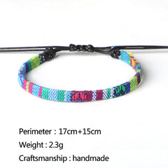 Boho Rainbow Cloth Anklet
