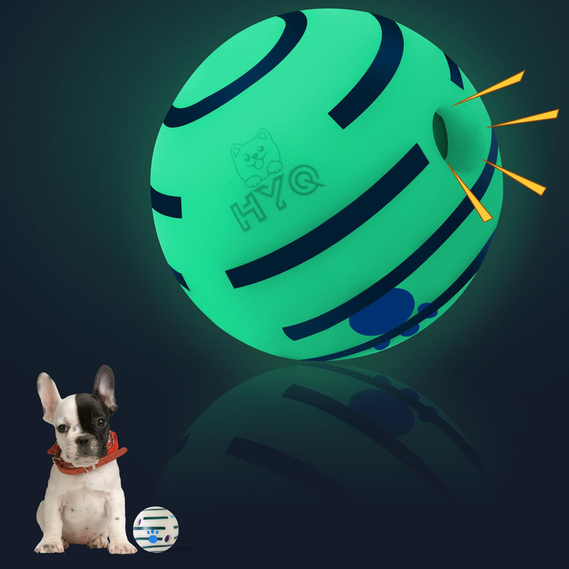Glow Ball Squeaky Interactive Dog Toy - 3.15 inch