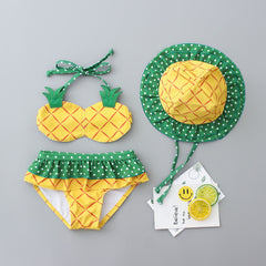 Girls' Strawberry Pineapple Bikini Swimwear Set