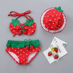 Girls' Strawberry Pineapple Bikini Swimwear Set