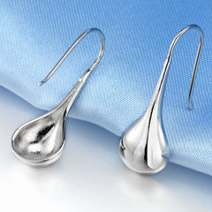 Elegant Tear Drop Silver Earrings