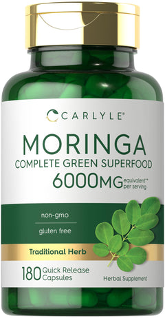 Carlyle Moringa Capsules | 180 Count | Pure Superfood Extract