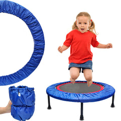 Trampoline Spring Cover Mini Trampoline Cover 600D Oxford Cloth 3 Layer Shock Absorbent Trampoline Replacement Pad Waterproof Trampoline Pad for Small Trampoline (36 Inch Blue)