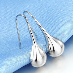 Elegant Tear Drop Silver Earrings
