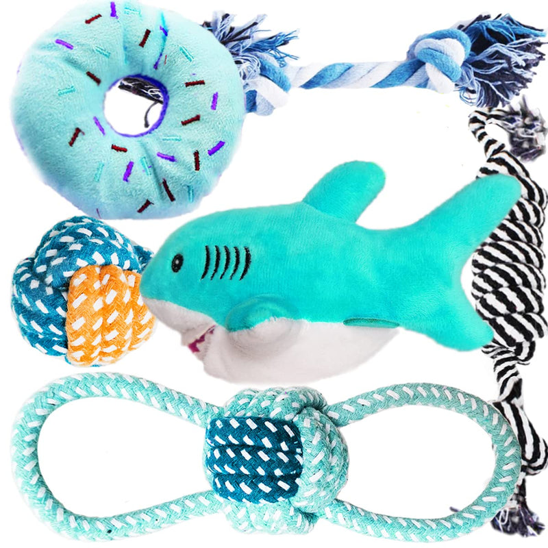Puppy Teething Playset - 6pc Squeak and Chew Toys