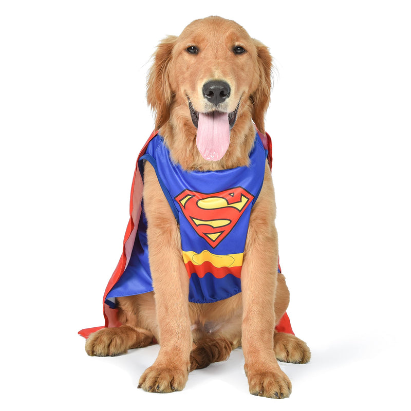 DC Comics Superhero Superman Halloween Dog Costume - Medium - | DC Superhero Halloween Costumes for Dogs Funny Dog Costumes | Officially Licensed DC Dog Halloween Costume