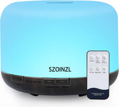 500ML Ultrasonic Aroma Diffuser with Remote - Black