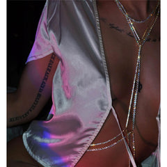 Fashionable Rhinestone Bikini Body Chain Necklace