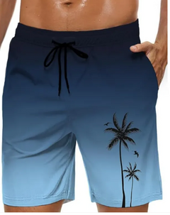 Breezy 3D Print Beach Shorts