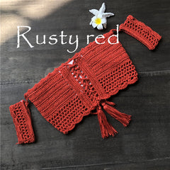Handmade Crochet Bikini Skirt and Yoga Top