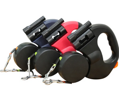 Auto Double Dog Leash — Retractable Dual Leash for Two Dogs