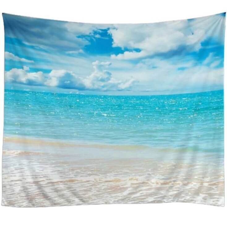 Hawaii Beach Tapestry, Printed Beach Wall Hanging
