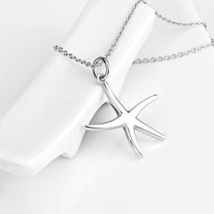 Starfish Pendant, Women's Necklace, 925 Sterling Silver