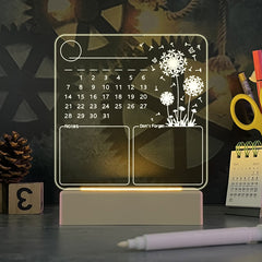 Luminous Acrylic Calendar Board