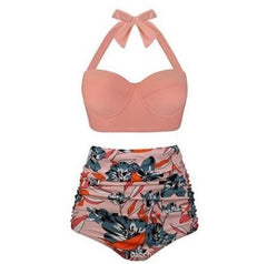 High-Waisted Printed Bikini Set