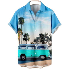 Tropical 3D Coconut Tree Hawaiian Shirt