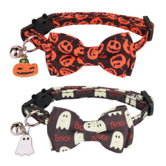 Halloween Cat Collar with Bowtie Bell 2 Pack